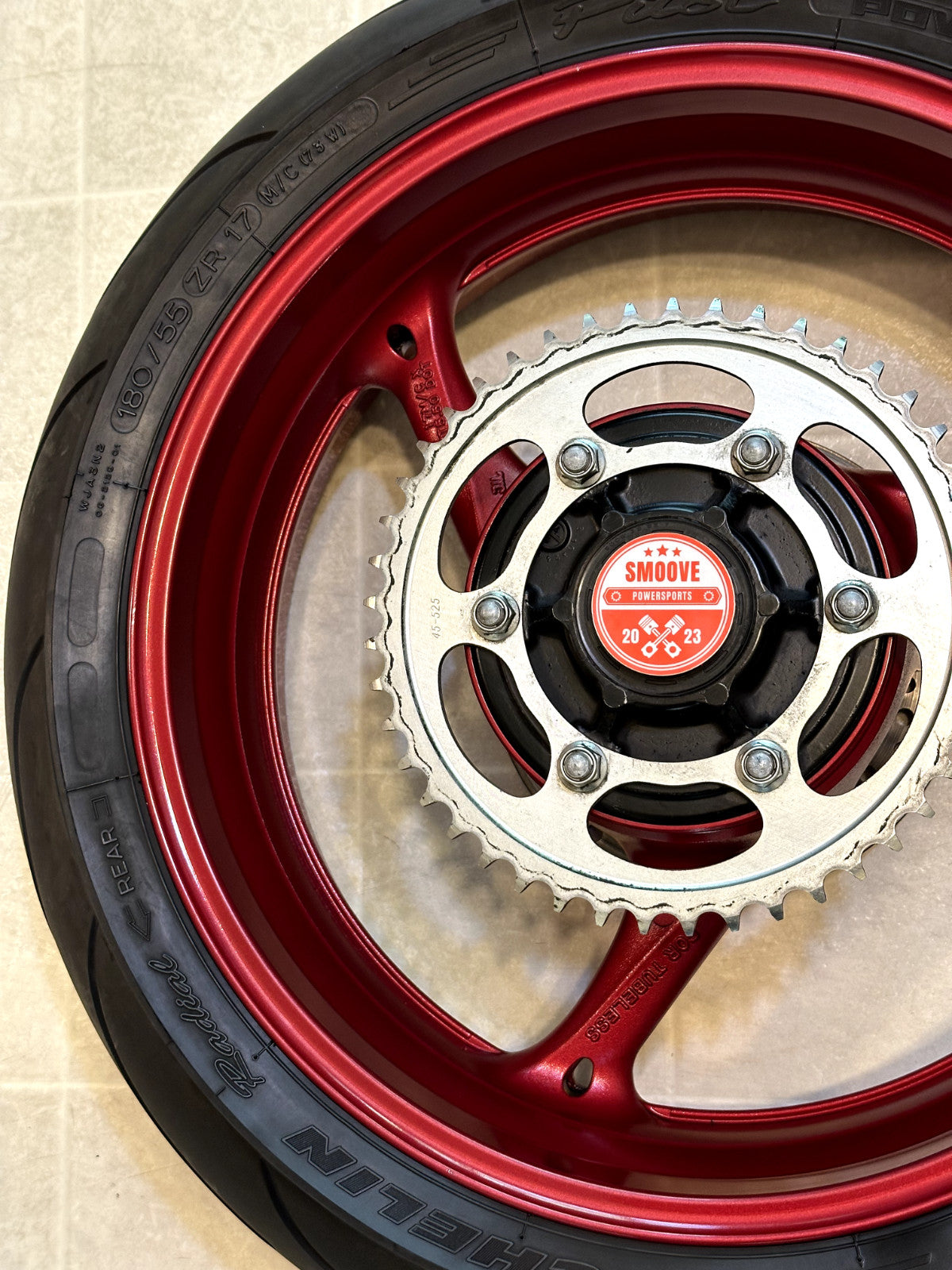 2011-2025 SUZUKI GSXR750 OEM REAR BACK WHEEL RIM TIRE ROTOR SPROCKET RED