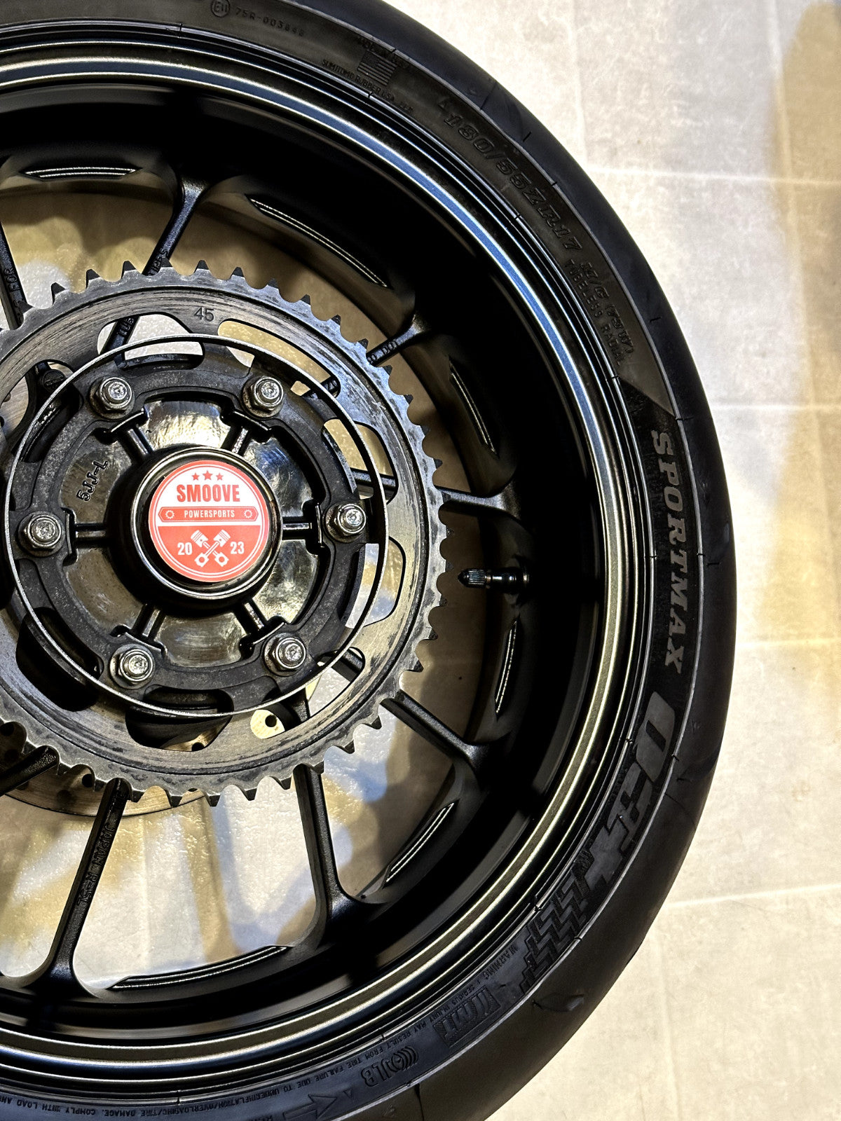2014-2017 YAMAHA FZ09 FZ-09 OEM REAR BACK WHEEL RIM ROTOR SPROCKET TIRE BLACK
