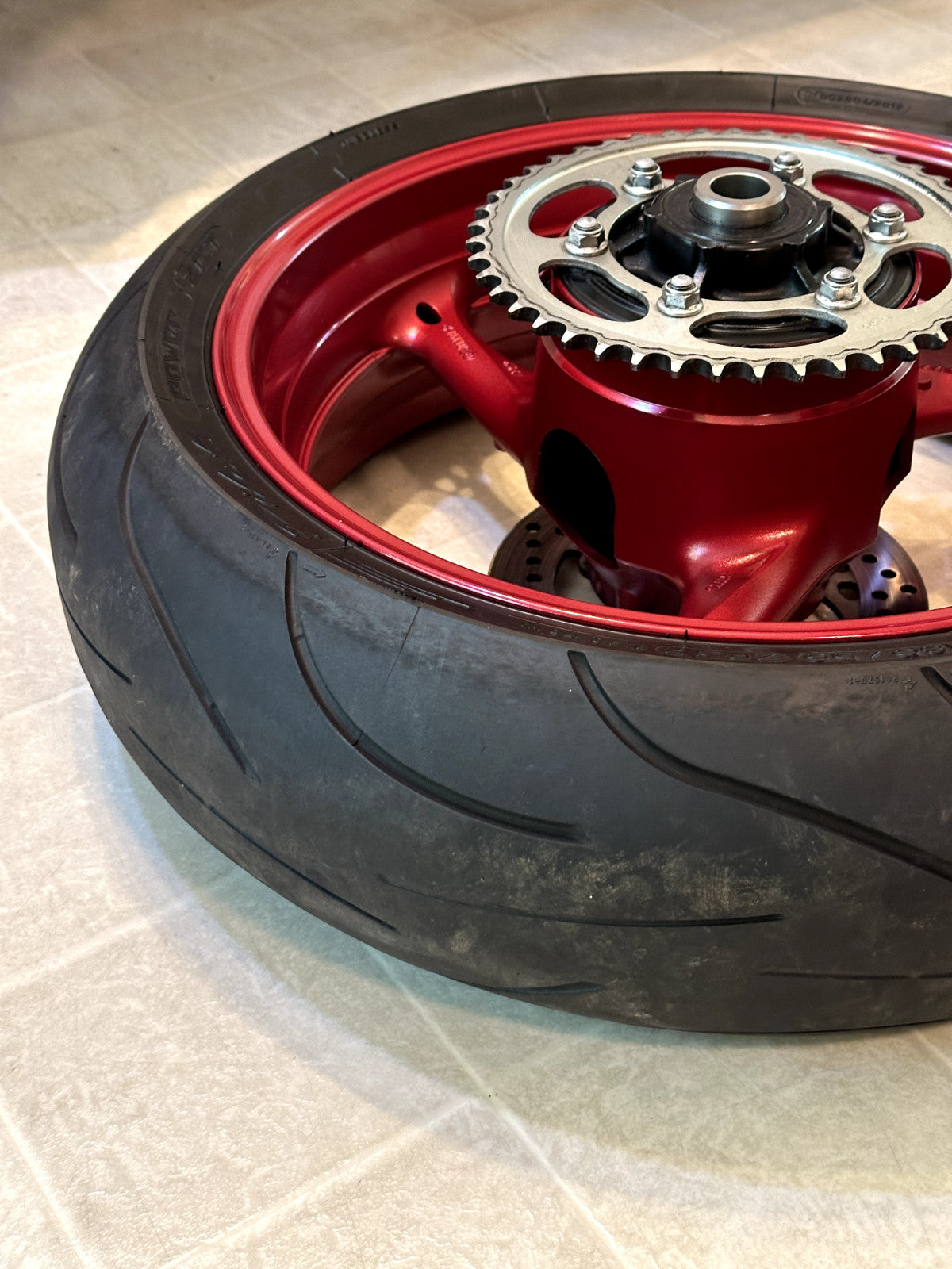 2011-2025 SUZUKI GSXR750 OEM REAR BACK WHEEL RIM TIRE ROTOR SPROCKET RED