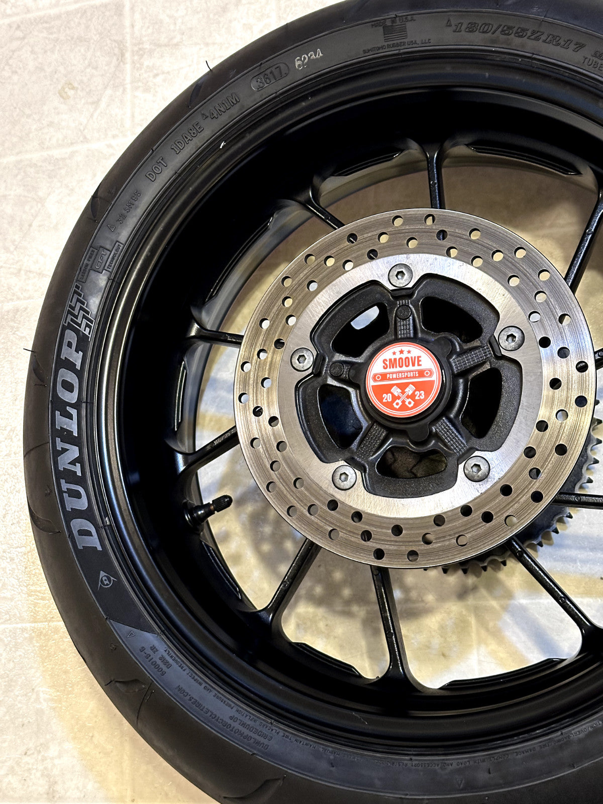 2014-2017 YAMAHA FZ09 FZ-09 OEM REAR BACK WHEEL RIM ROTOR SPROCKET TIRE BLACK