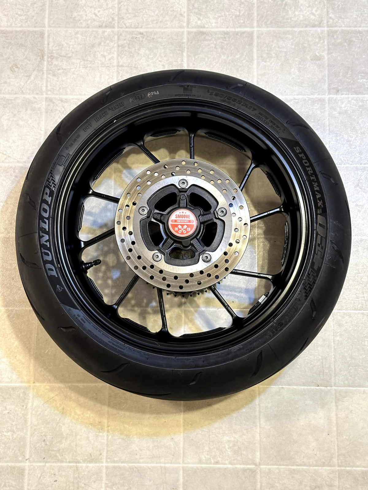 2014-2017 YAMAHA FZ09 FZ-09 OEM REAR BACK WHEEL RIM ROTOR SPROCKET TIRE BLACK