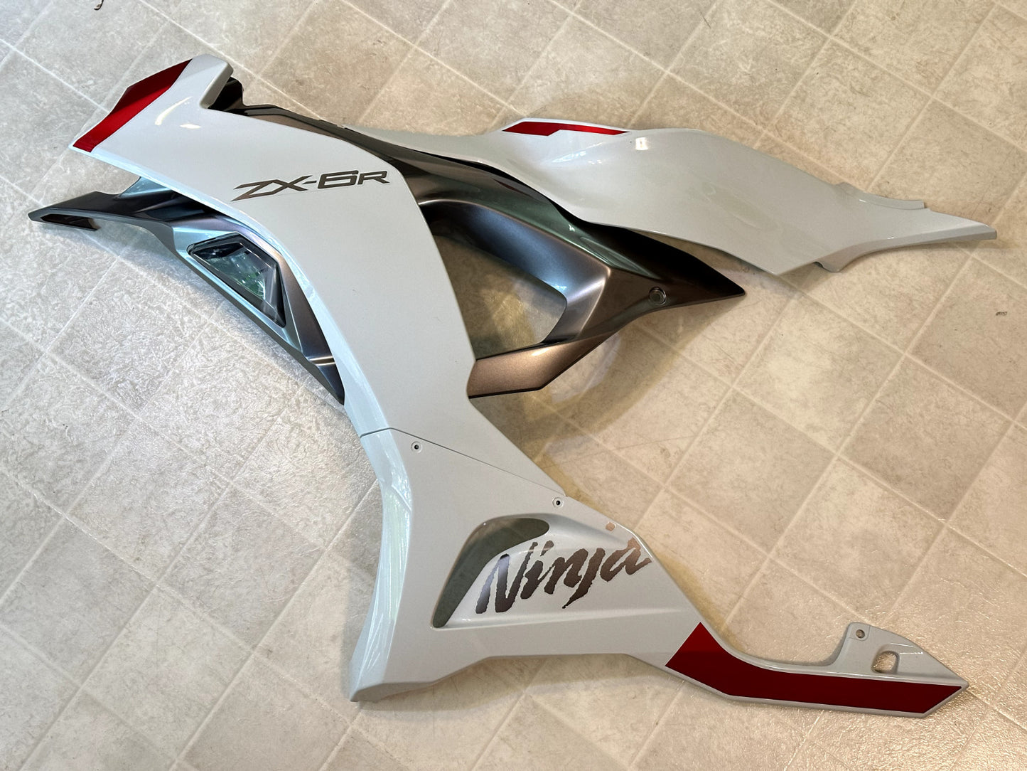 2024-2025 KAWASAKI NINJA ZX6R ZX636 OEM FAIRING BODY PLASTICS COWLING KIT WHITE