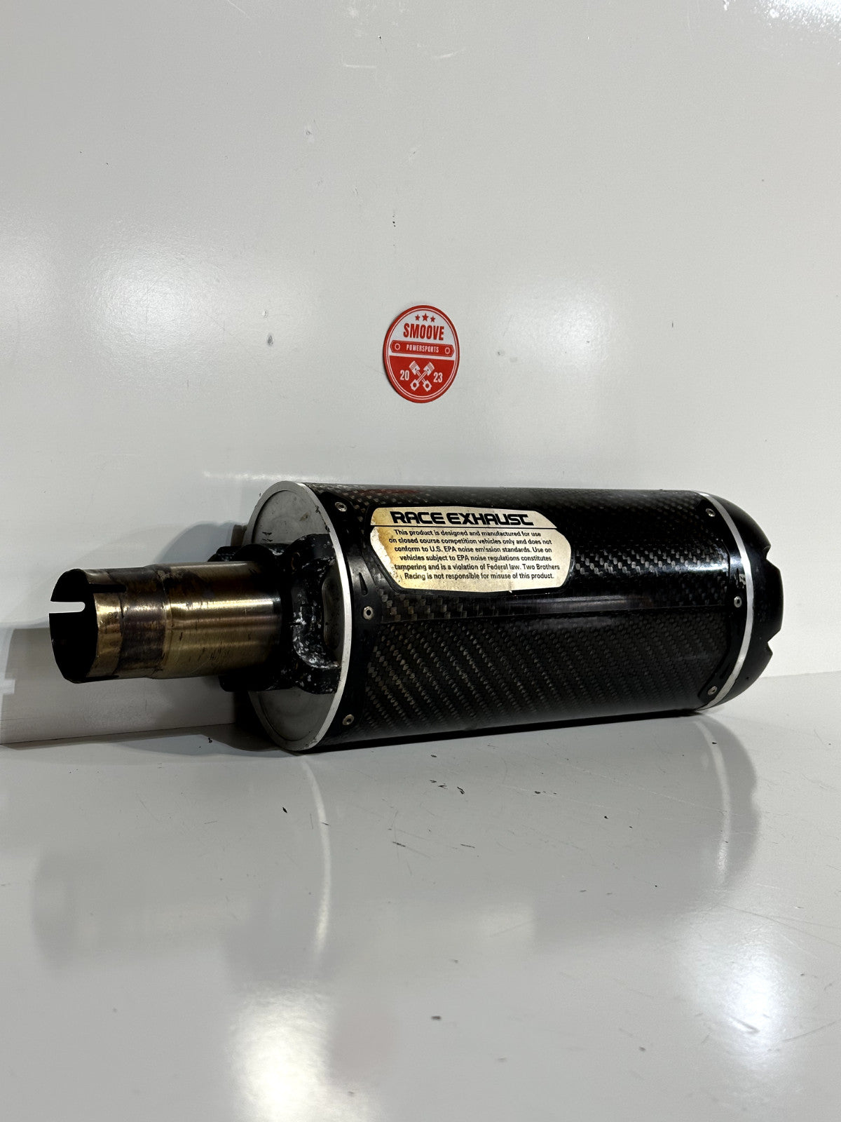 2006-2007 YAMAHA YZF R6 TWO BROTHERS SILVER SERIES CARBON FIBER MUFFLER SLIP ON