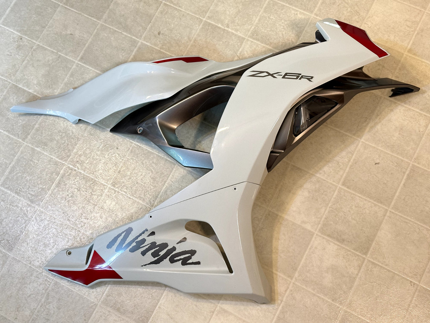 2024-2025 KAWASAKI NINJA ZX6R ZX636 OEM FAIRING BODY PLASTICS COWLING KIT WHITE