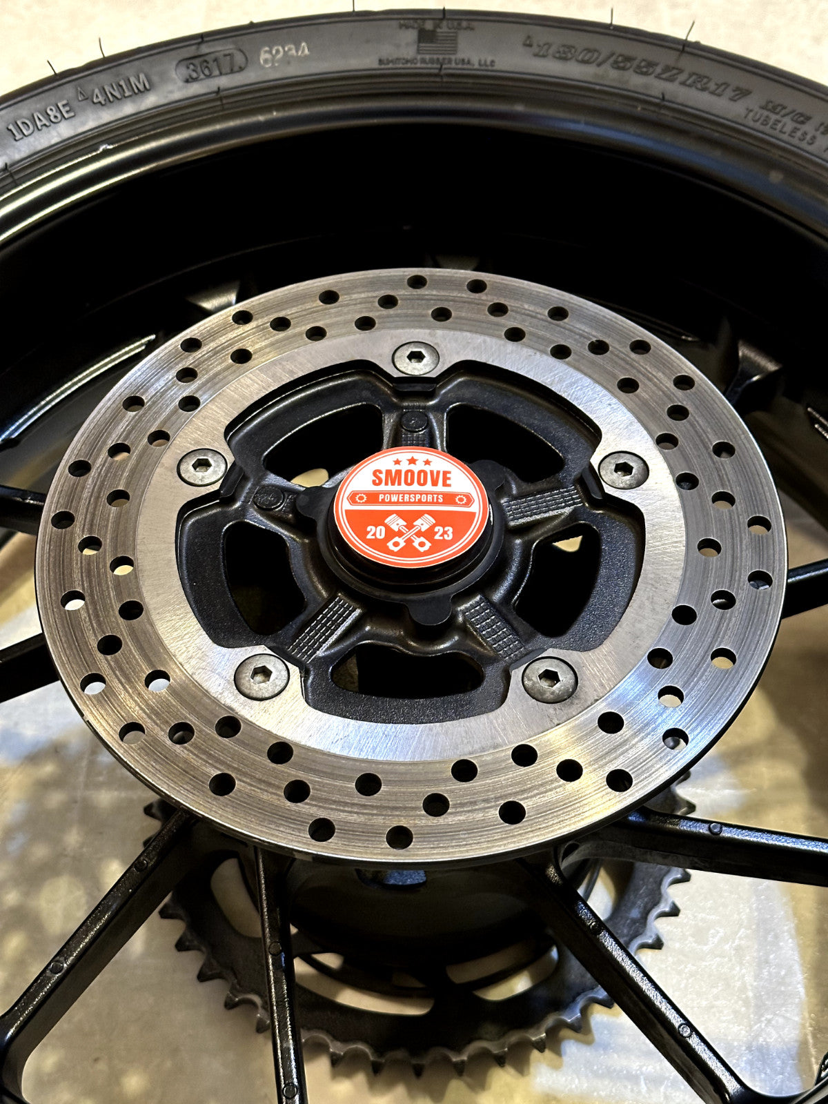 2014-2017 YAMAHA FZ09 FZ-09 OEM REAR BACK WHEEL RIM ROTOR SPROCKET TIRE BLACK
