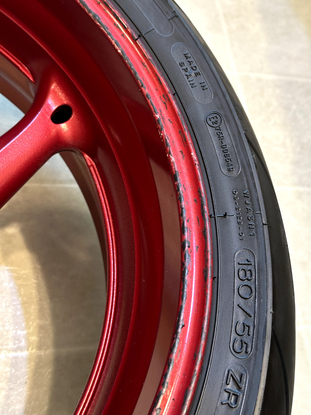 2011-2025 SUZUKI GSXR750 OEM REAR BACK WHEEL RIM TIRE ROTOR SPROCKET RED