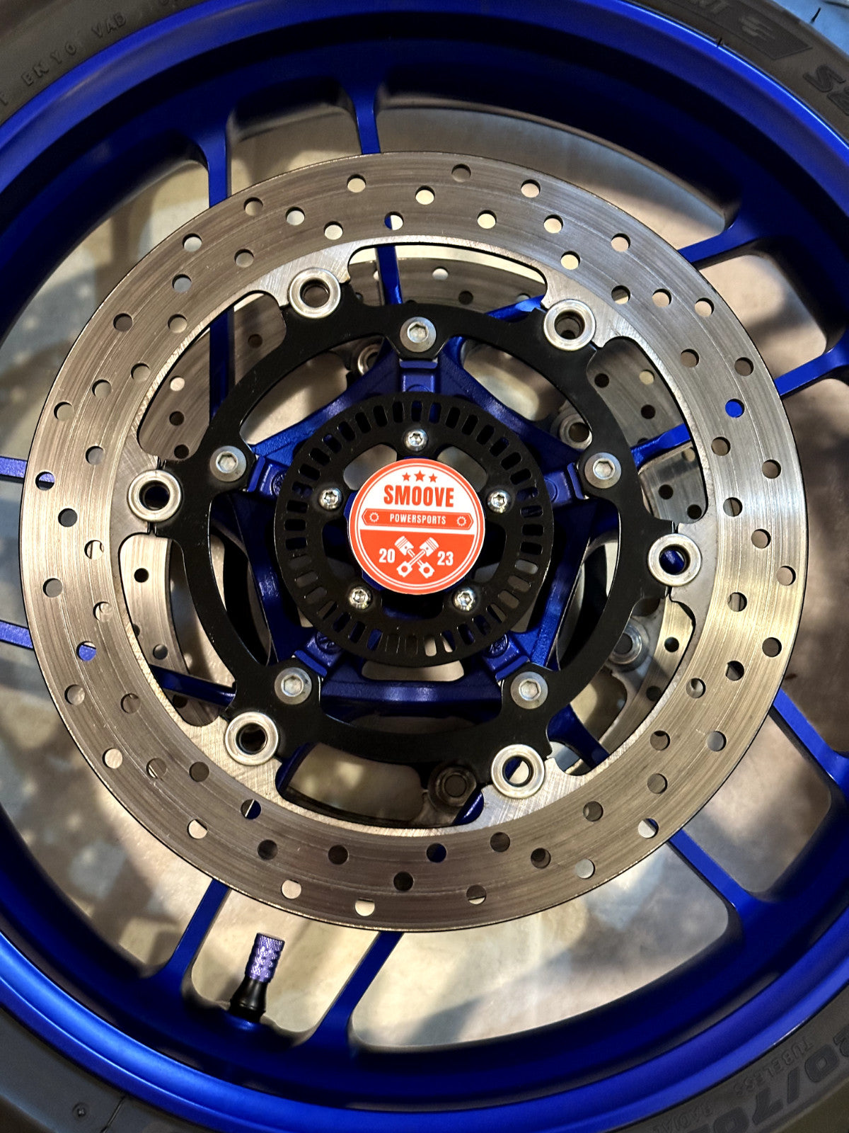 2021-2025 YAMAHA MT09 MT 09 SP OEM FRONT WHEEL RIM TIRE ROTOR ASSEMBLY BLUE