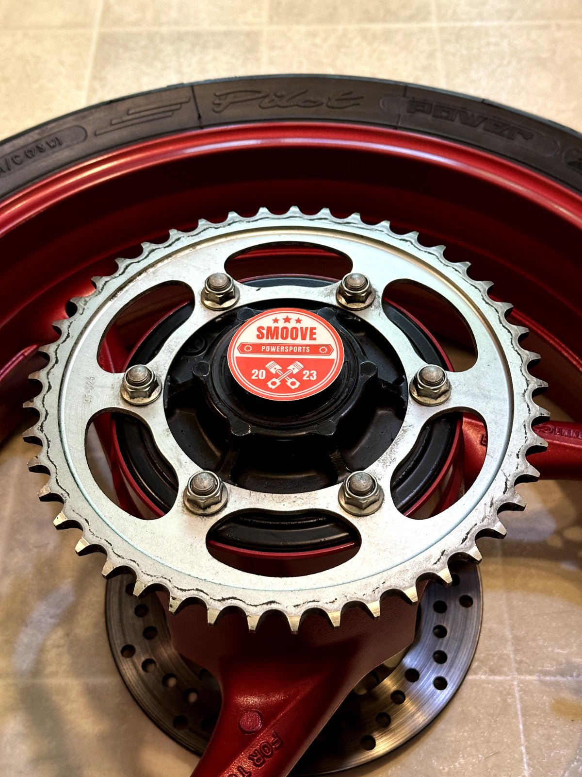 2011-2025 SUZUKI GSXR750 OEM REAR BACK WHEEL RIM TIRE ROTOR SPROCKET RED