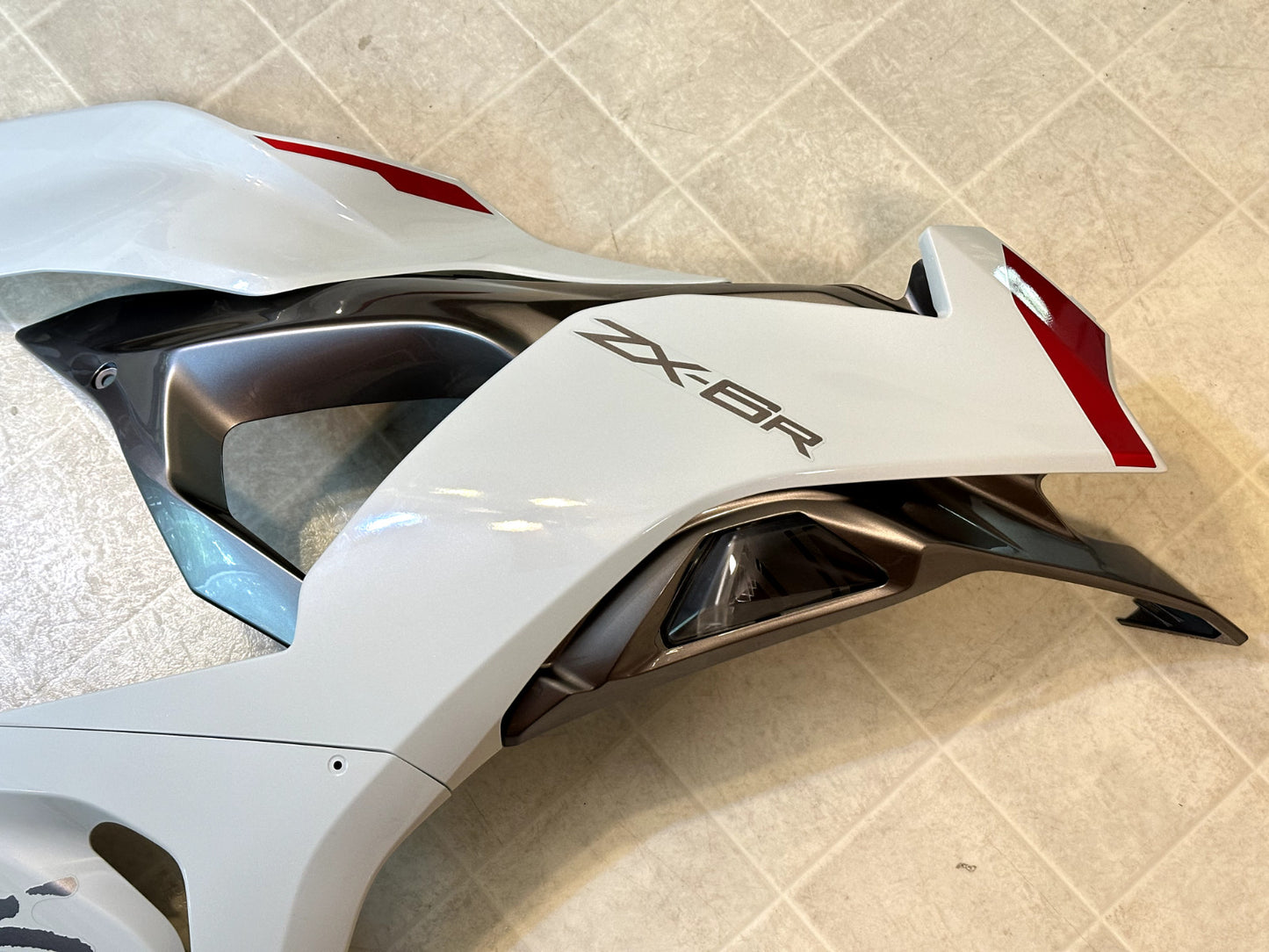 2024-2025 KAWASAKI NINJA ZX6R ZX636 OEM FAIRING BODY PLASTICS COWLING KIT WHITE