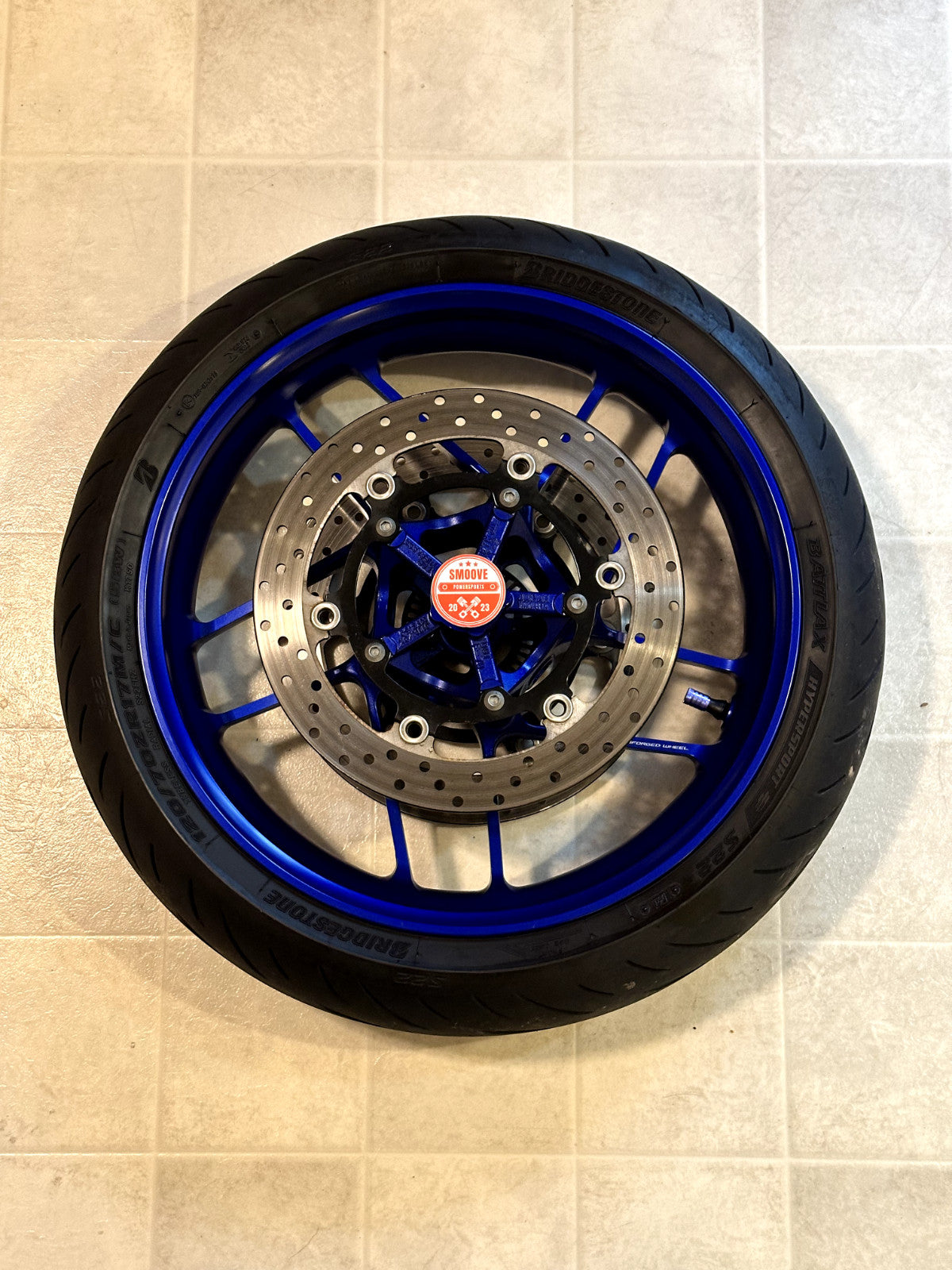 2021-2025 YAMAHA MT09 MT 09 SP OEM FRONT WHEEL RIM TIRE ROTOR ASSEMBLY BLUE