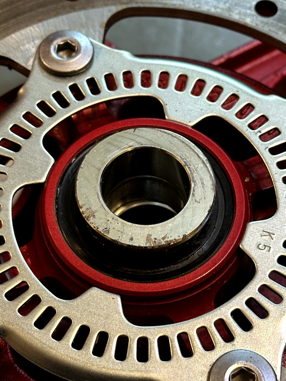 2019-2025 KAWASAKI NINJA ZX6R ZX636 OEM REAR BACK WHEEL RIM ROTOR SPROCKET RED