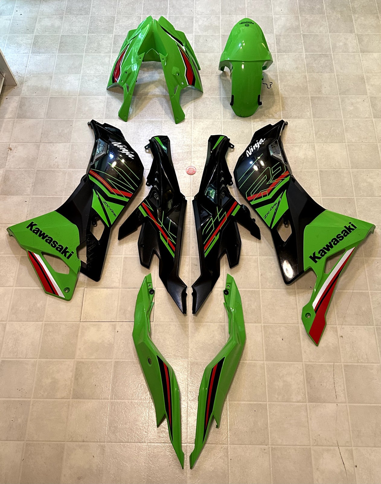 2023-2025 KAWASAKI NINJA ZX4RR OEM FAIRING BODY PANEL COWLING KIT KRT GREEN