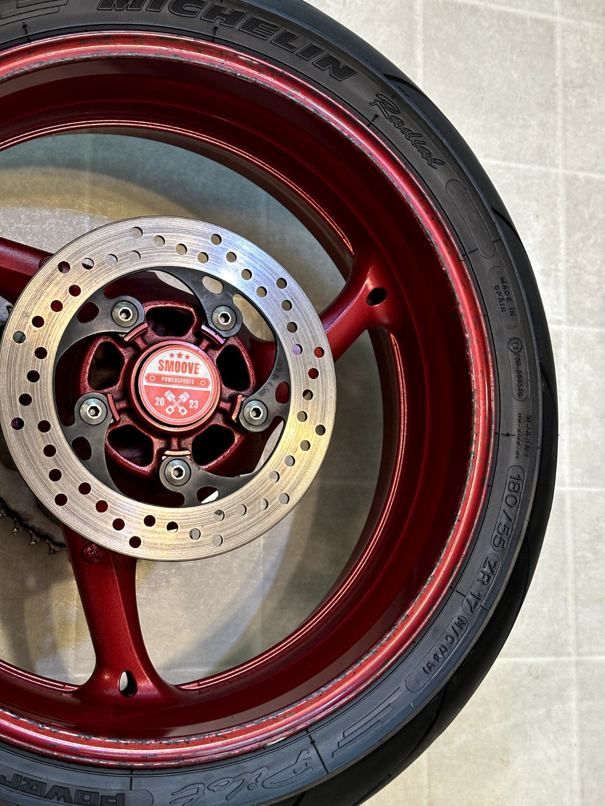 2011-2025 SUZUKI GSXR750 OEM REAR BACK WHEEL RIM TIRE ROTOR SPROCKET RED