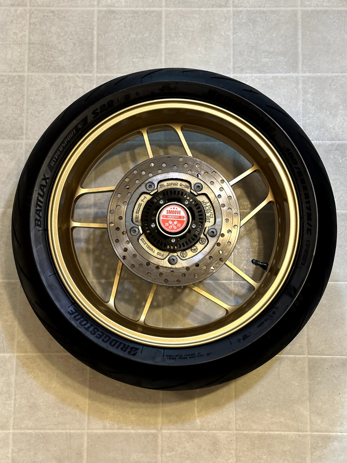 2022-2025 YAMAHA XSR900 XSR 900 OEM REAR BACK WHEEL RIM ROTOR SPROCKET TIRE GOLD