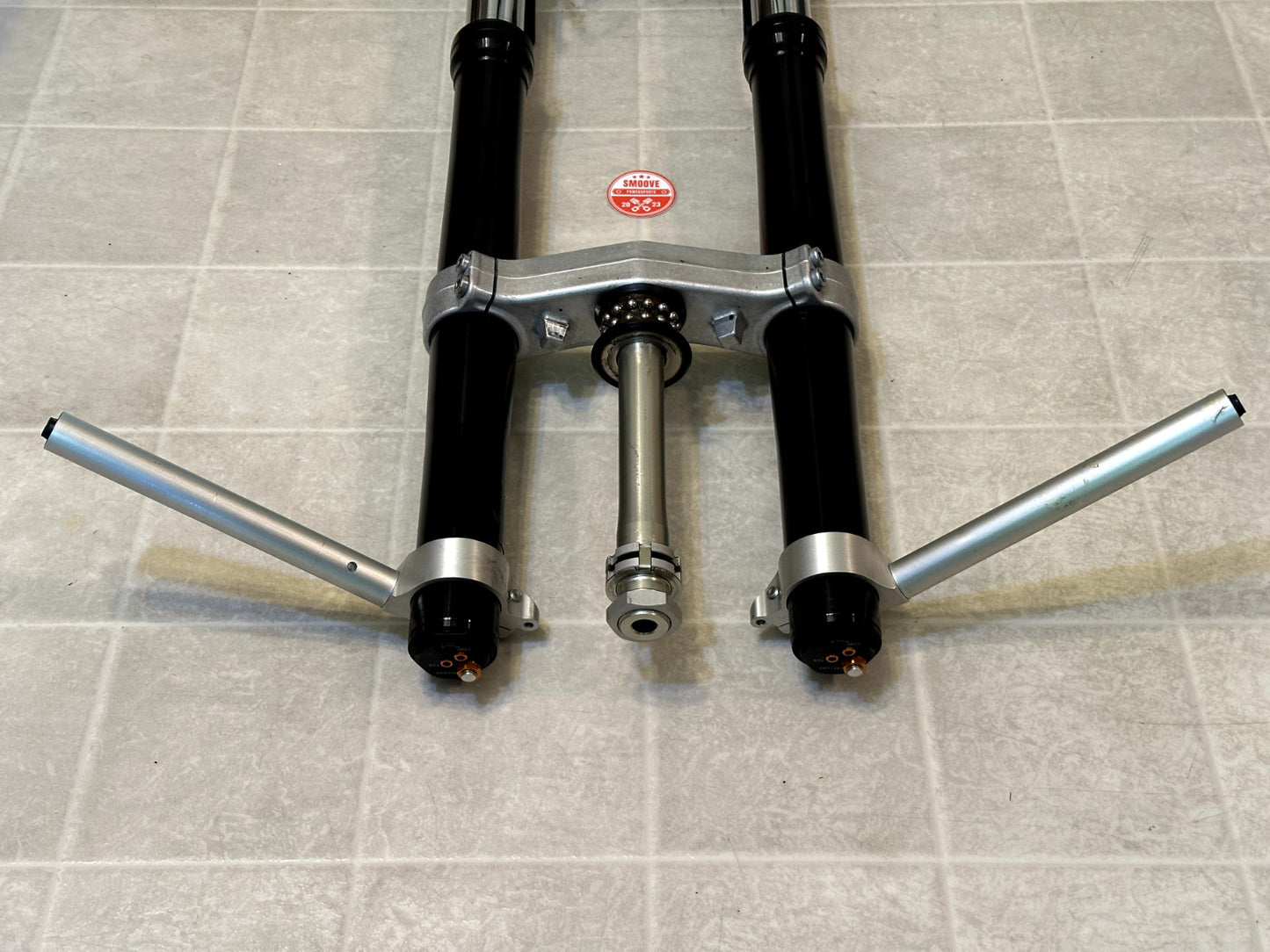 2015-2024 YAMAHA YZF R1 OEM FRONT FORK FORKS SUSPENSION & TRIPLE TREE + CLIP ONS