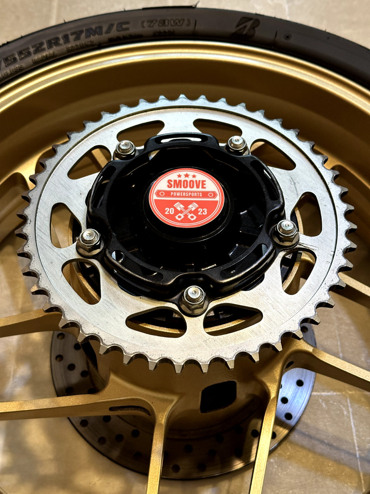 2022-2025 YAMAHA XSR900 XSR 900 OEM REAR BACK WHEEL RIM ROTOR SPROCKET TIRE GOLD