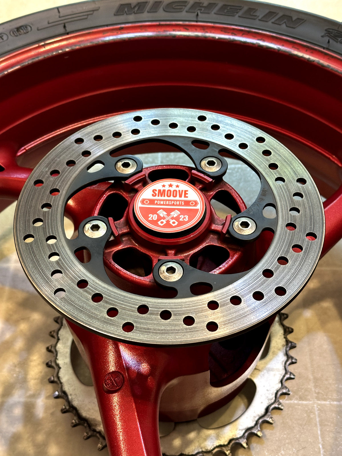 2011-2025 SUZUKI GSXR750 OEM REAR BACK WHEEL RIM TIRE ROTOR SPROCKET RED