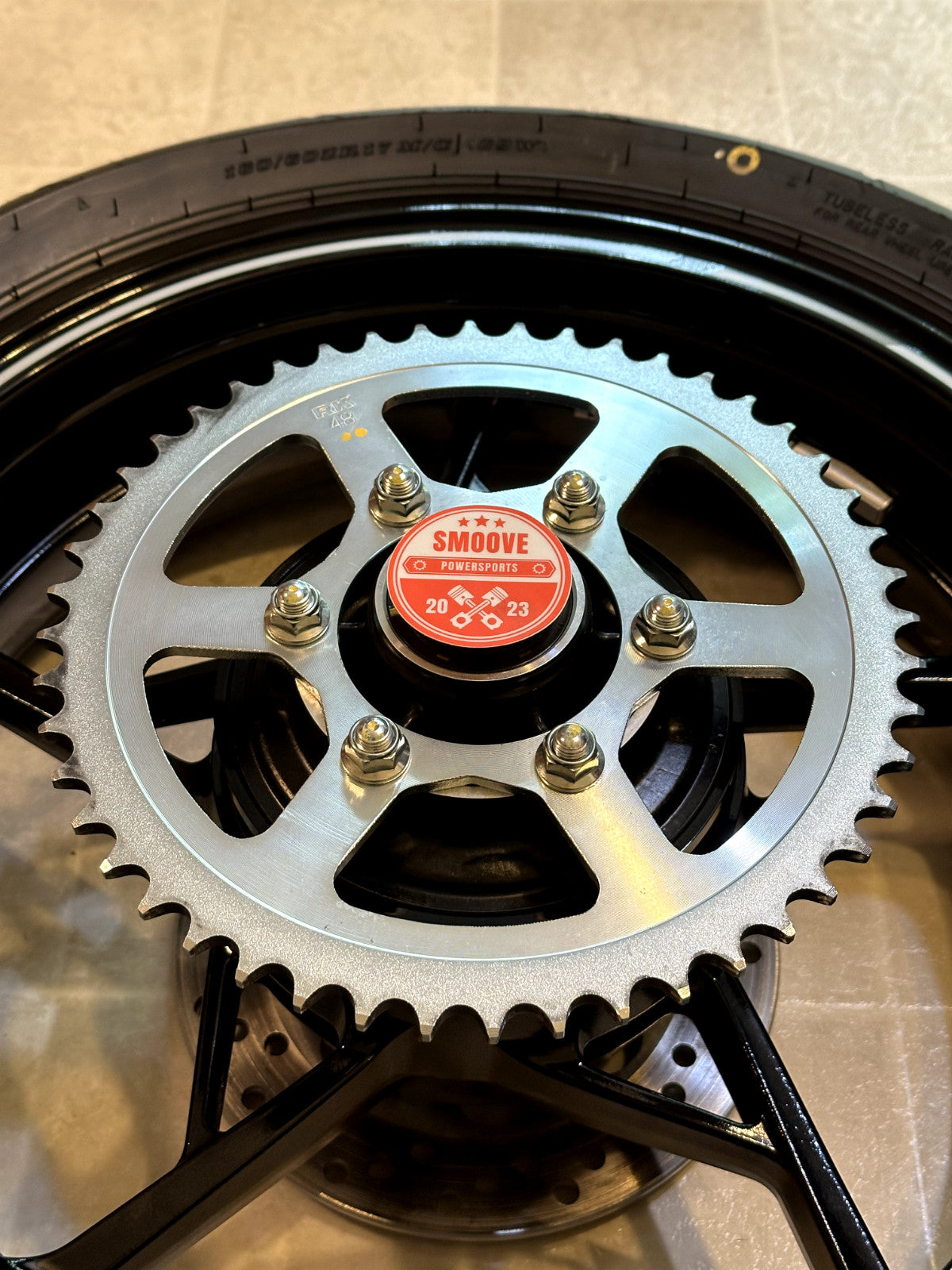 2023-2025 KAWASAKI NINJA ZX4RR OEM REAR BACK WHEEL RIM SPROCKET ROTOR TIRE BLACK