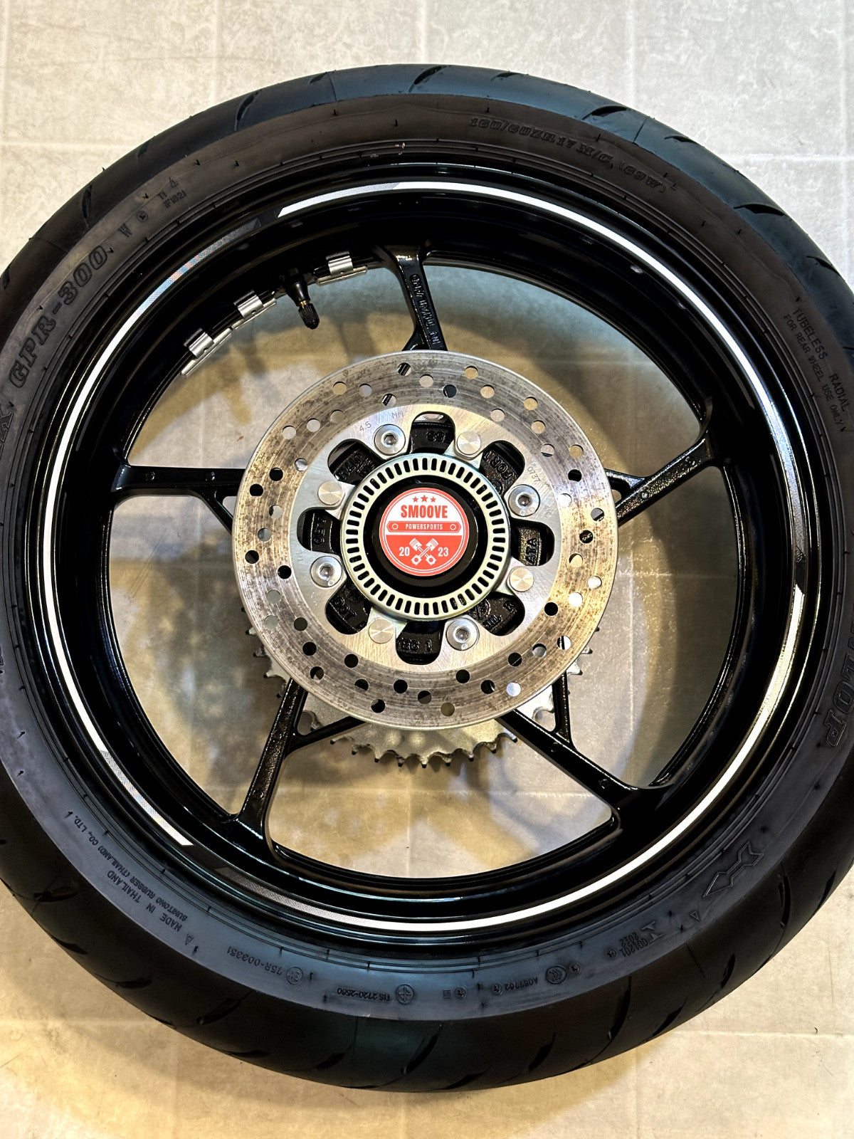 2023-2025 KAWASAKI NINJA ZX4RR OEM REAR BACK WHEEL RIM SPROCKET ROTOR TIRE BLACK