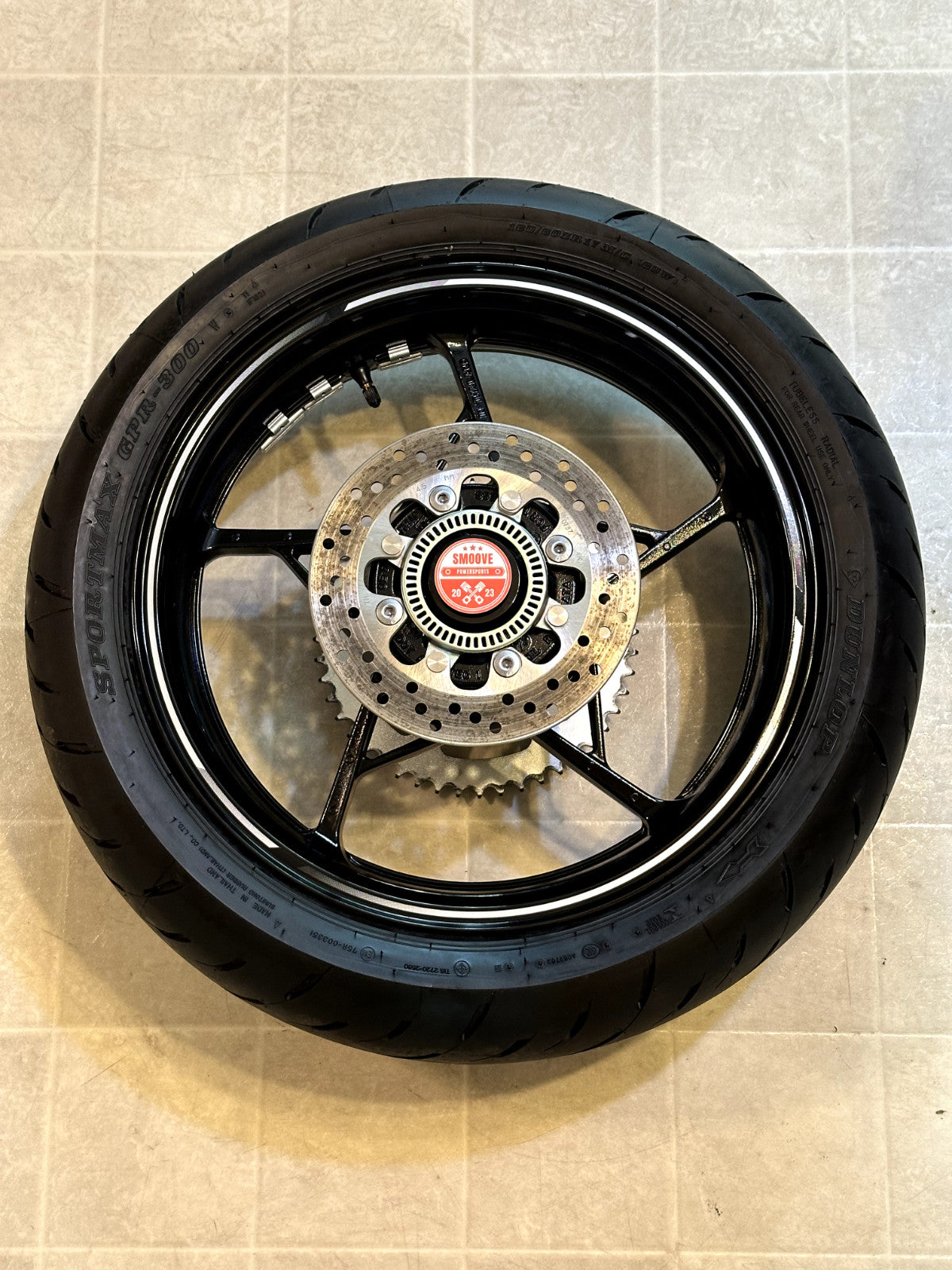 2023-2025 KAWASAKI NINJA ZX4RR OEM REAR BACK WHEEL RIM SPROCKET ROTOR TIRE BLACK