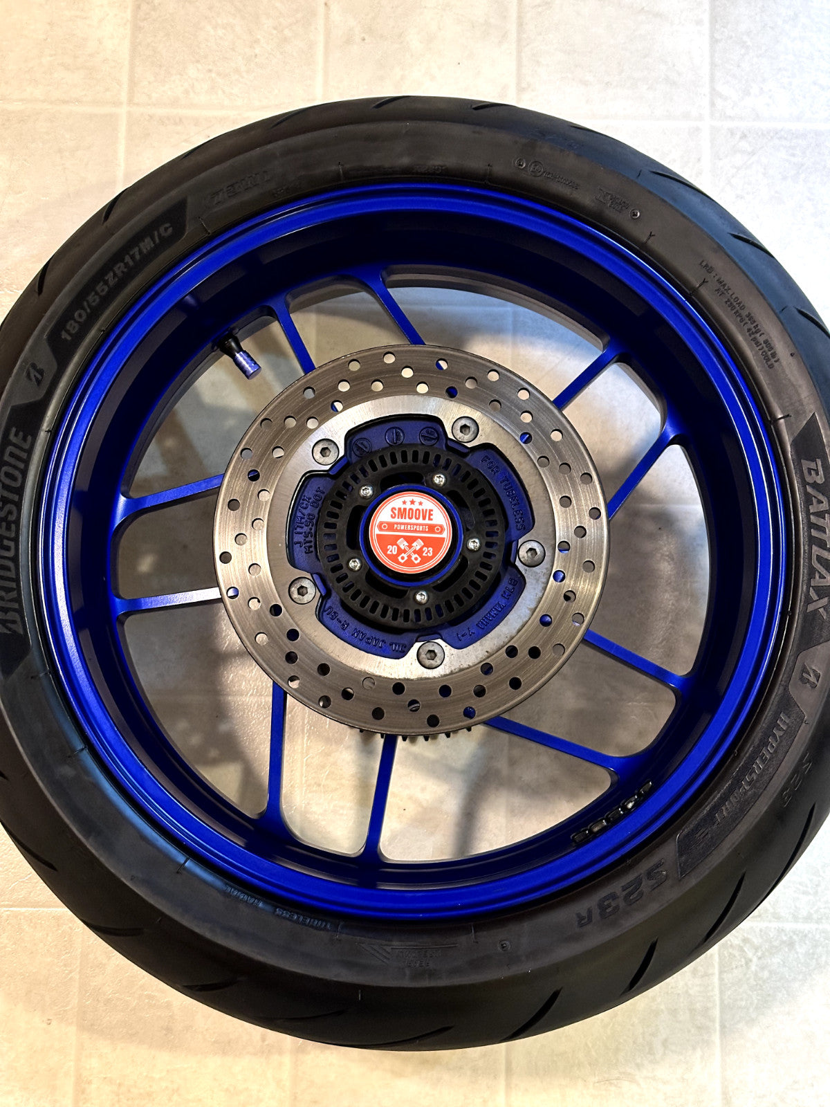 2021-2025 YAMAHA MT09 MT-09 SP OEM REAR BACK WHEEL RIM TIRE SPROCKET ROTOR BLUE
