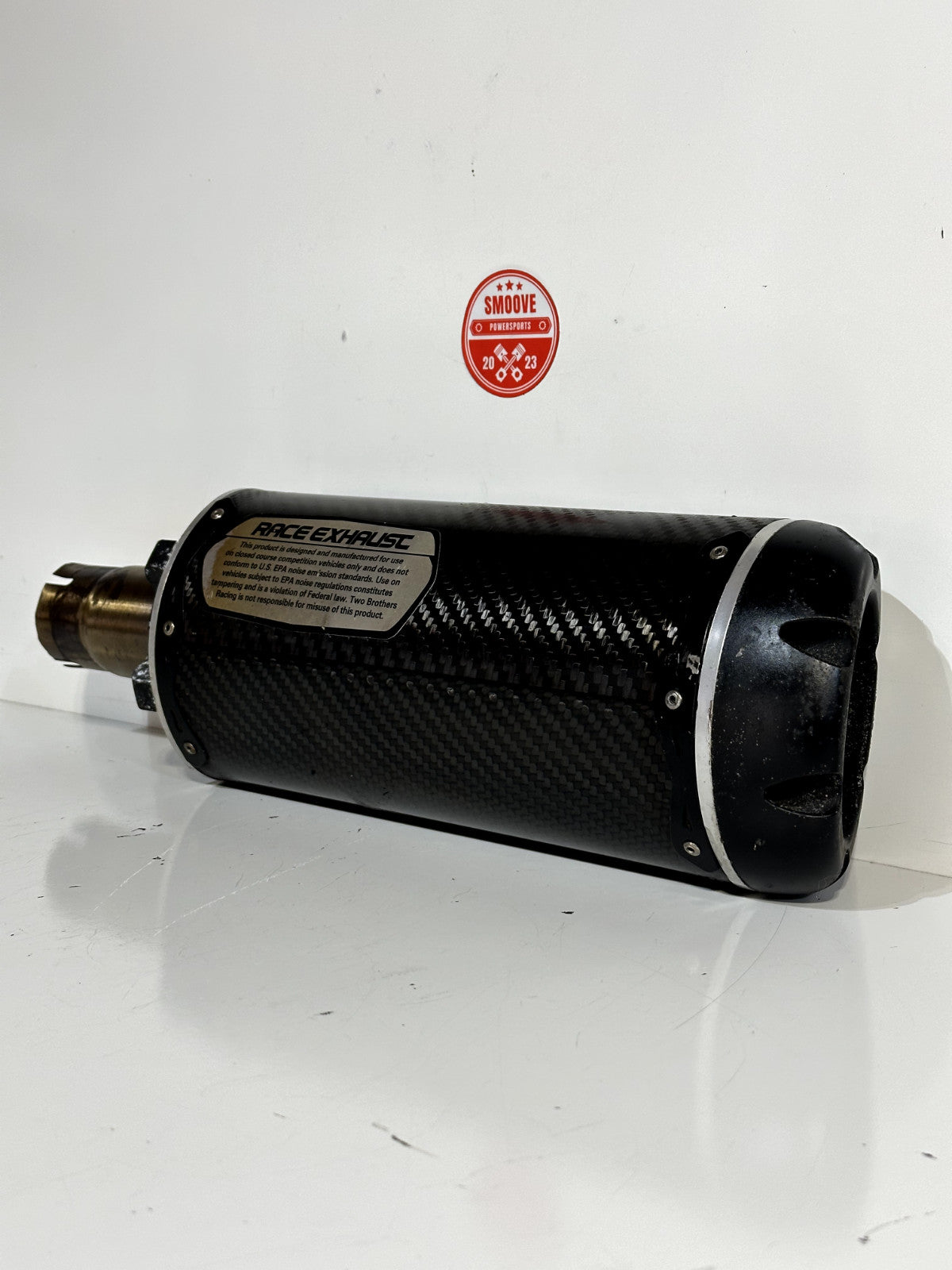 2006-2007 YAMAHA YZF R6 TWO BROTHERS SILVER SERIES CARBON FIBER MUFFLER SLIP ON