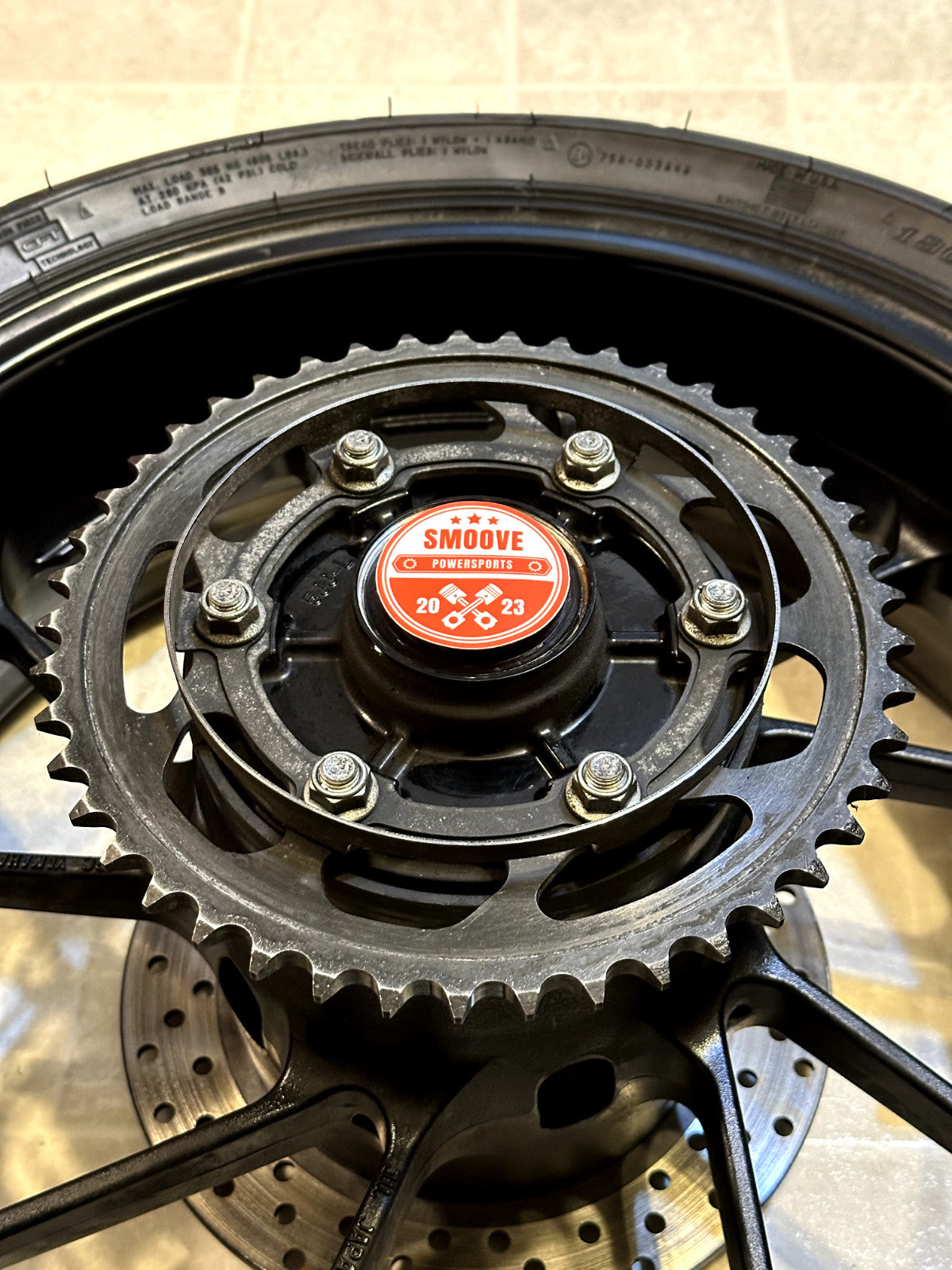 2014-2017 YAMAHA FZ09 FZ-09 OEM REAR BACK WHEEL RIM ROTOR SPROCKET TIRE BLACK