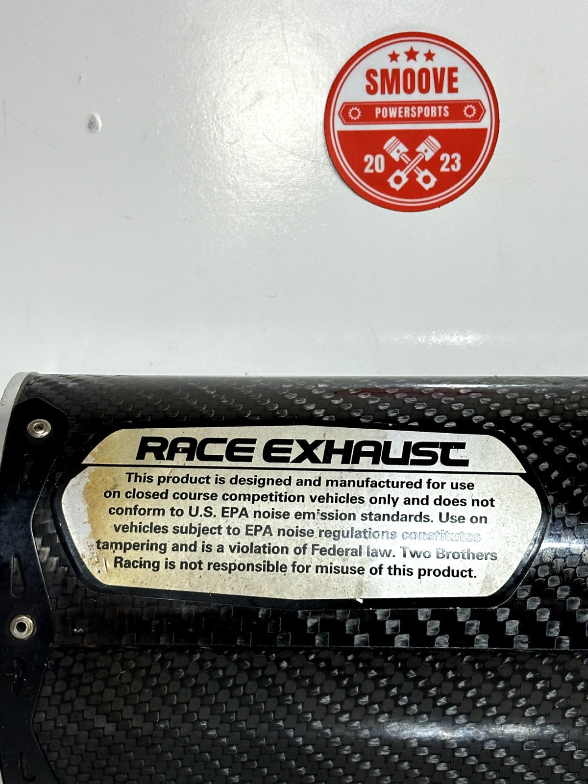 2006-2007 YAMAHA YZF R6 TWO BROTHERS SILVER SERIES CARBON FIBER MUFFLER SLIP ON