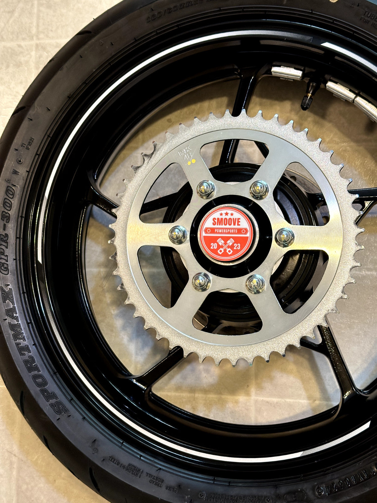 2023-2025 KAWASAKI NINJA ZX4RR OEM REAR BACK WHEEL RIM SPROCKET ROTOR TIRE BLACK