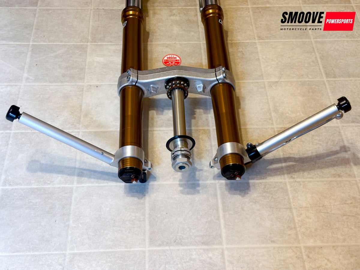 2025-2026 YAMAHA YZF R1 OEM FRONT FORKS SUSPENSION W/ TRIPLE TREE & CLIP ONS