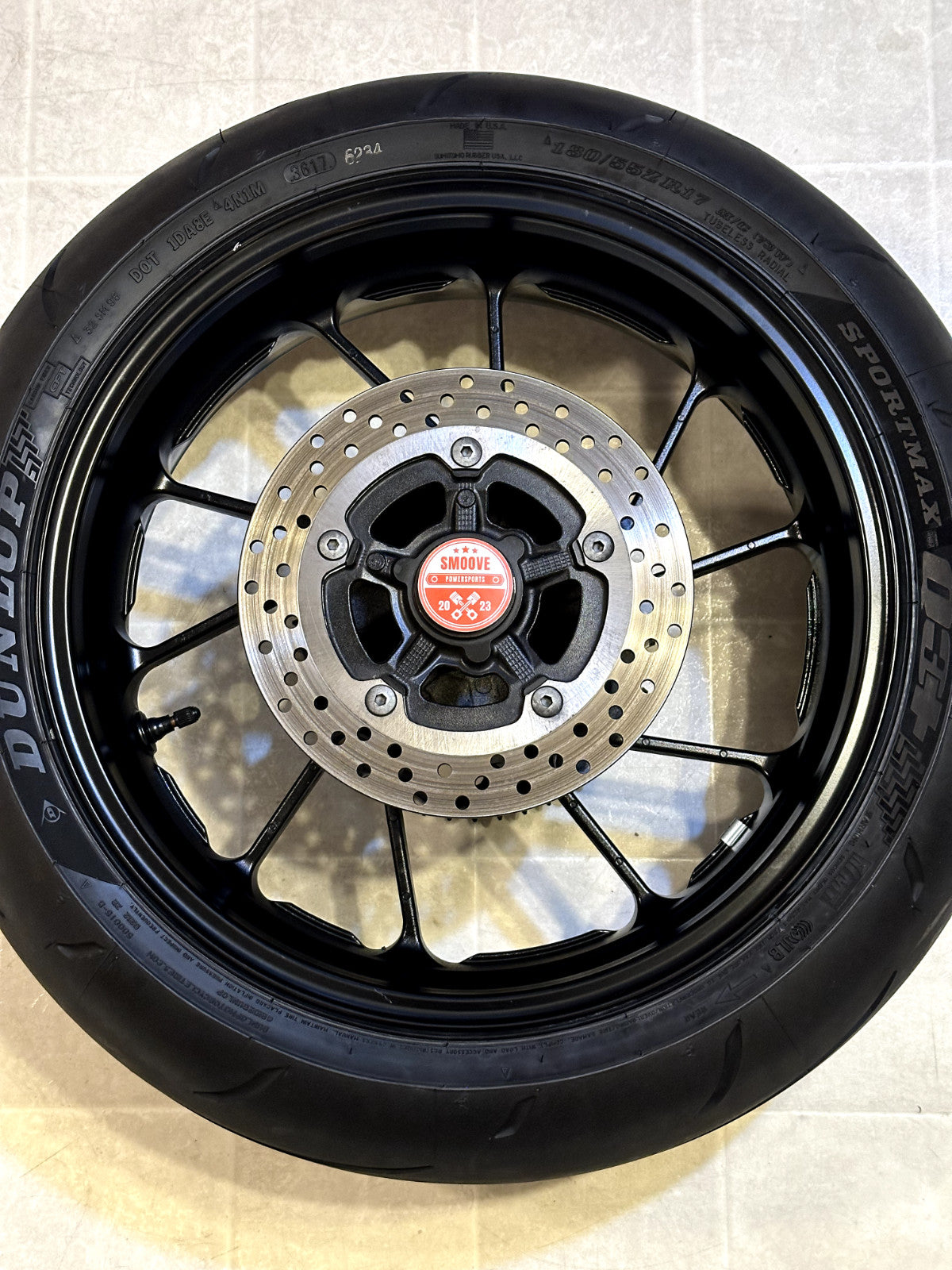 2014-2017 YAMAHA FZ09 FZ-09 OEM REAR BACK WHEEL RIM ROTOR SPROCKET TIRE BLACK