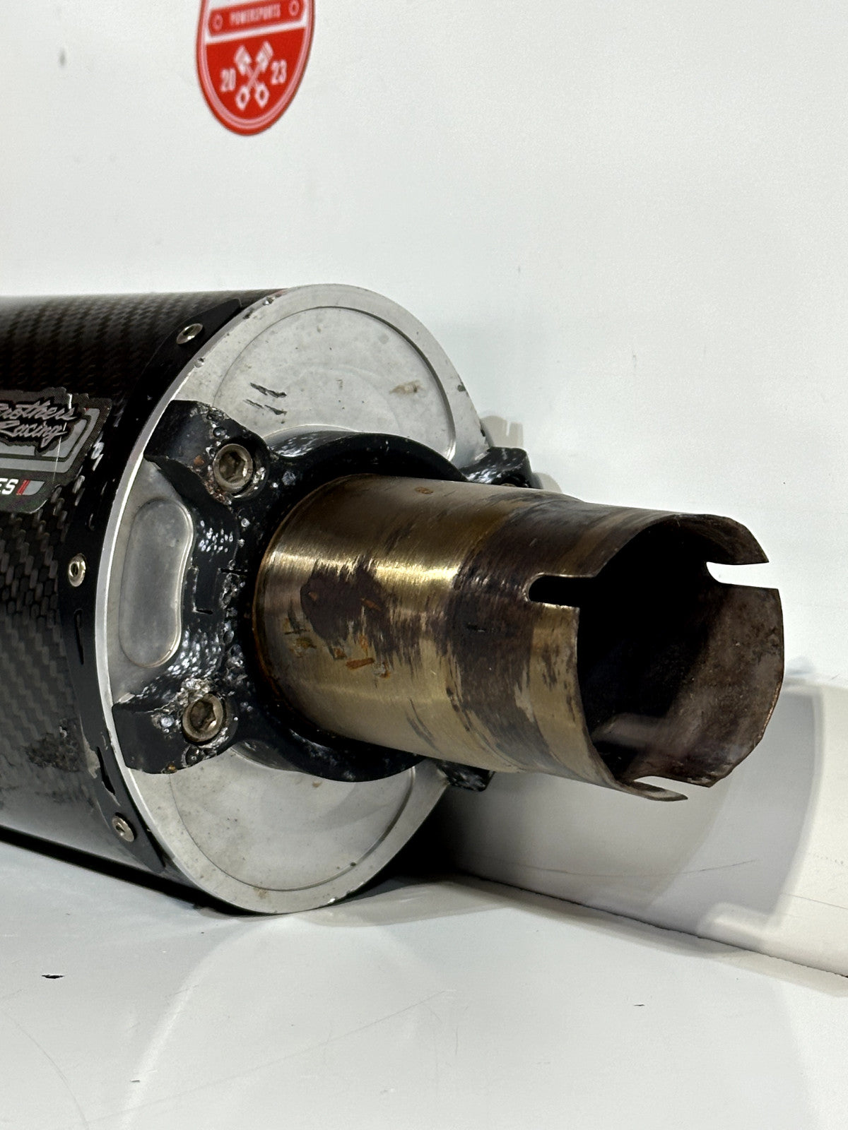 2006-2007 YAMAHA YZF R6 TWO BROTHERS SILVER SERIES CARBON FIBER MUFFLER SLIP ON