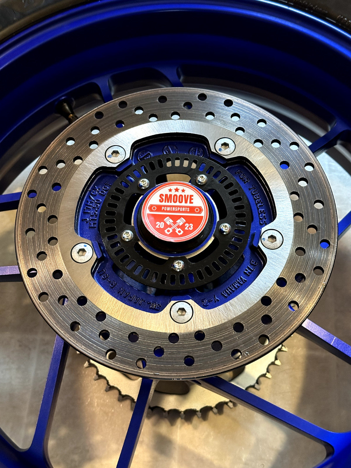 2021-2025 YAMAHA MT09 MT-09 SP OEM REAR BACK WHEEL RIM TIRE SPROCKET ROTOR BLUE