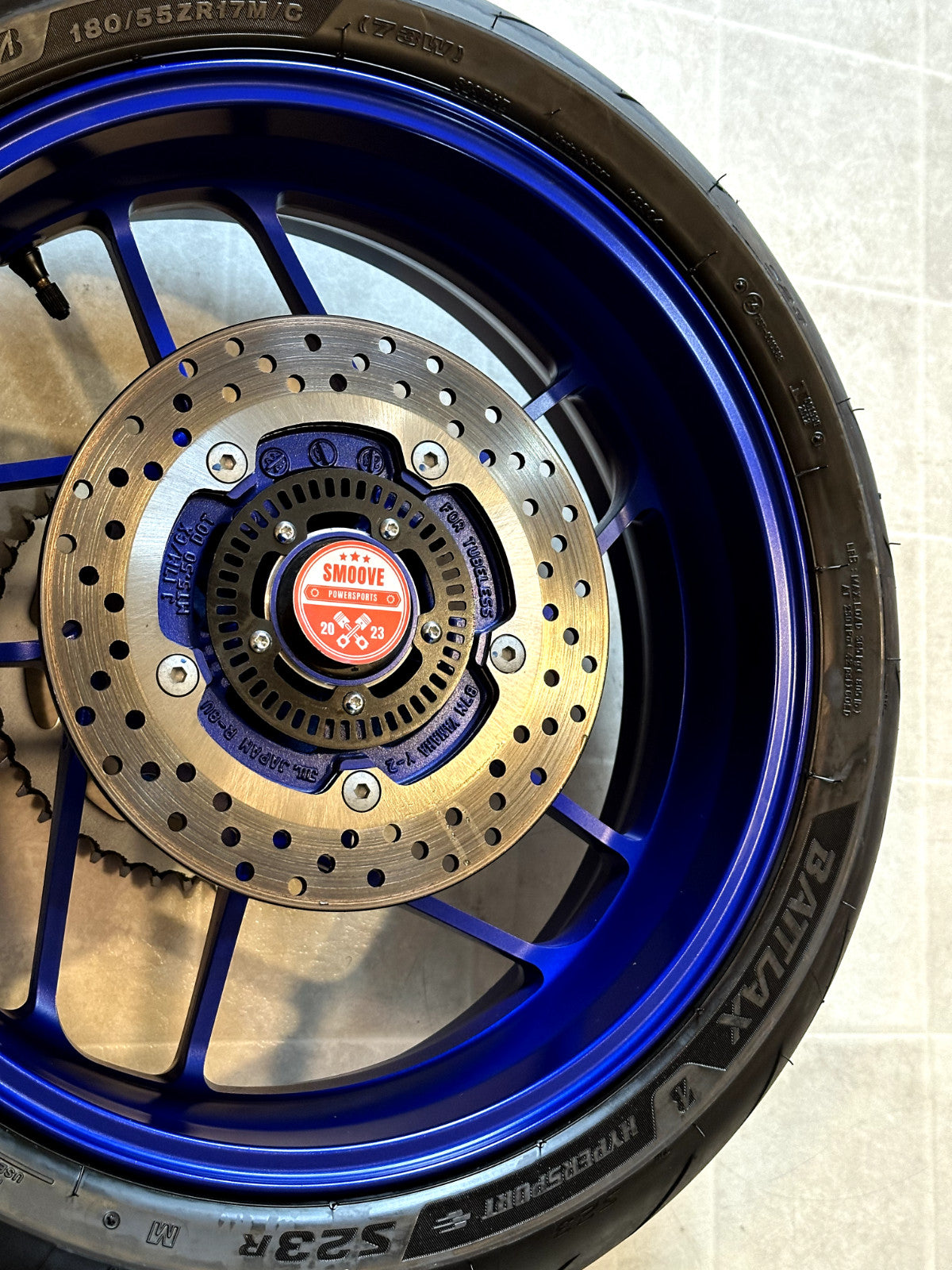 2021-2025 YAMAHA MT09 MT-09 SP OEM REAR BACK WHEEL RIM TIRE SPROCKET ROTOR BLUE