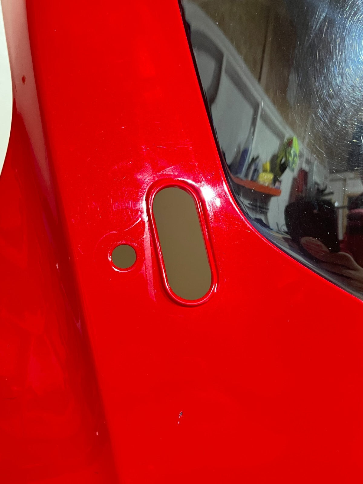 2015-2019 YAMAHA YZF R1 OEM FRONT NOSE UPPER WINDSHIELD COWL COWLING FAIRING RED