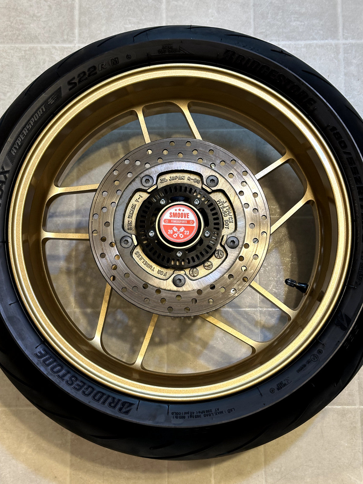 2022-2025 YAMAHA XSR900 XSR 900 OEM REAR BACK WHEEL RIM ROTOR SPROCKET TIRE GOLD