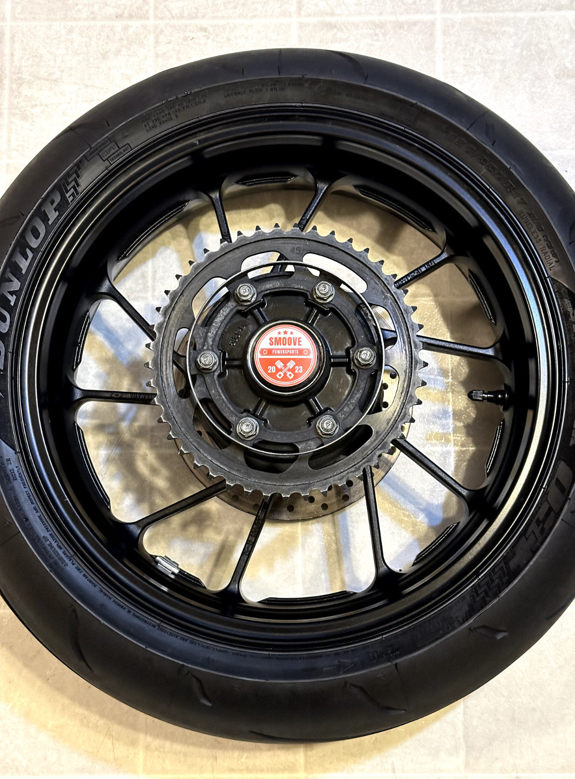 2014-2017 YAMAHA FZ09 FZ-09 OEM REAR BACK WHEEL RIM ROTOR SPROCKET TIRE BLACK