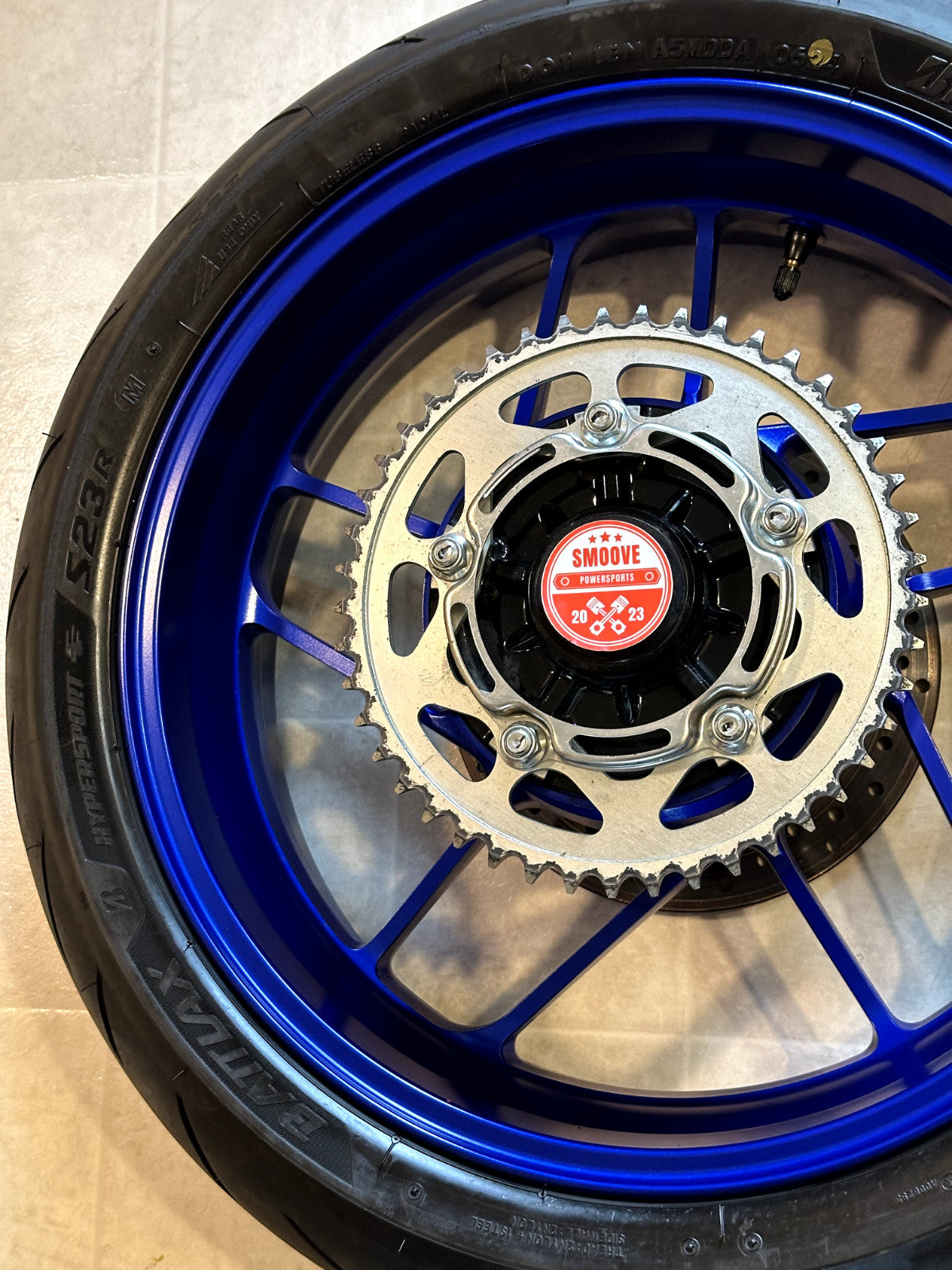2021-2025 YAMAHA MT09 MT-09 SP OEM REAR BACK WHEEL RIM TIRE SPROCKET ROTOR BLUE