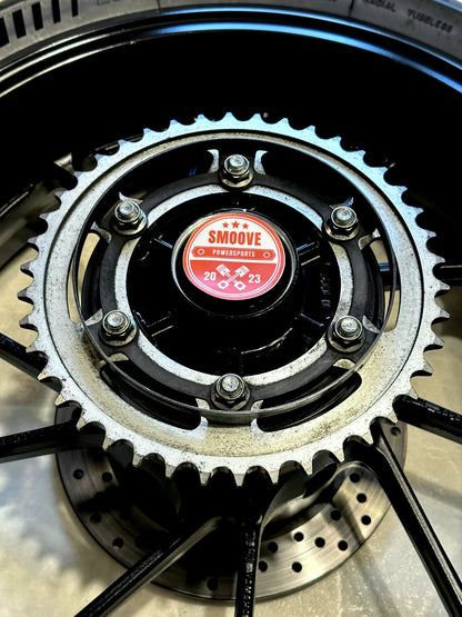 2022-2025 YAMAHA YZF R7 OEM REAR BACK WHEEL RIM ROTOR SPROCKET & TIRE BLACK