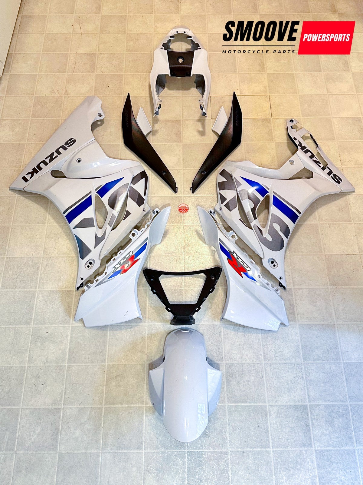 2017-2026 2018 SUZUKI GSXR1000 OEM FAIRING COWLING BODY PANEL PLASTICS KIT WHITE