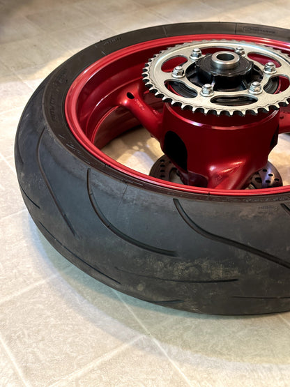 2011-2025 SUZUKI GSXR750 OEM REAR BACK WHEEL RIM TIRE ROTOR SPROCKET RED
