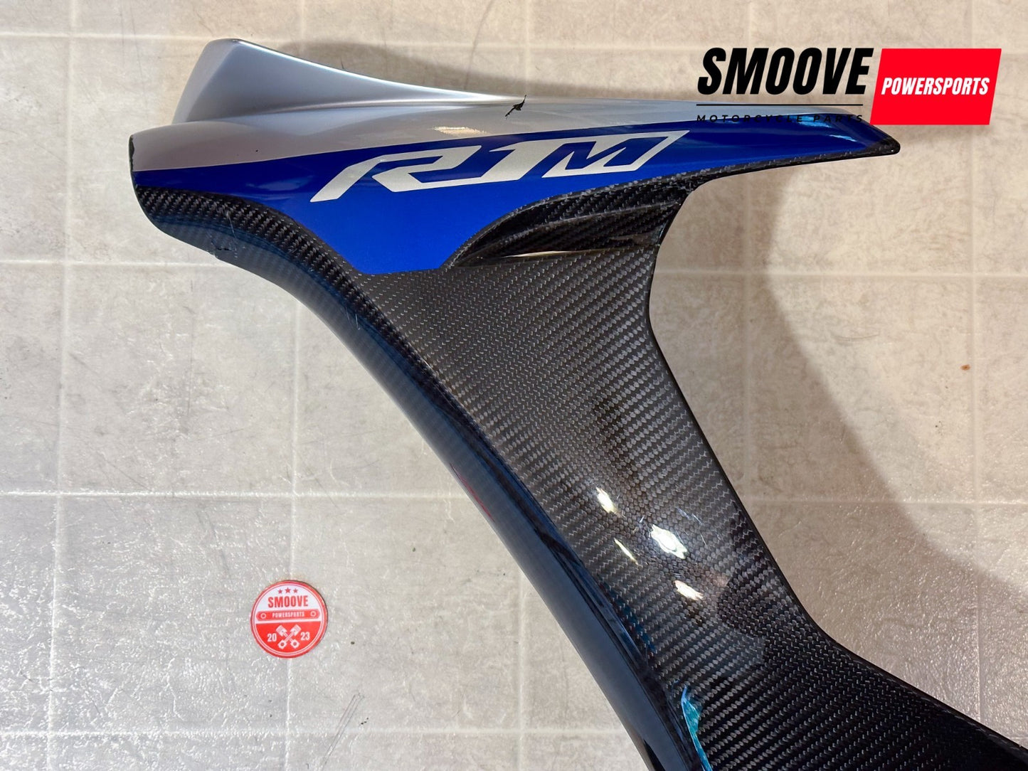 2015-2019 YAMAHA YZF R1M OEM CARBON FIBER LEFT RIGHT FAIRING SET + FRONT COWLING