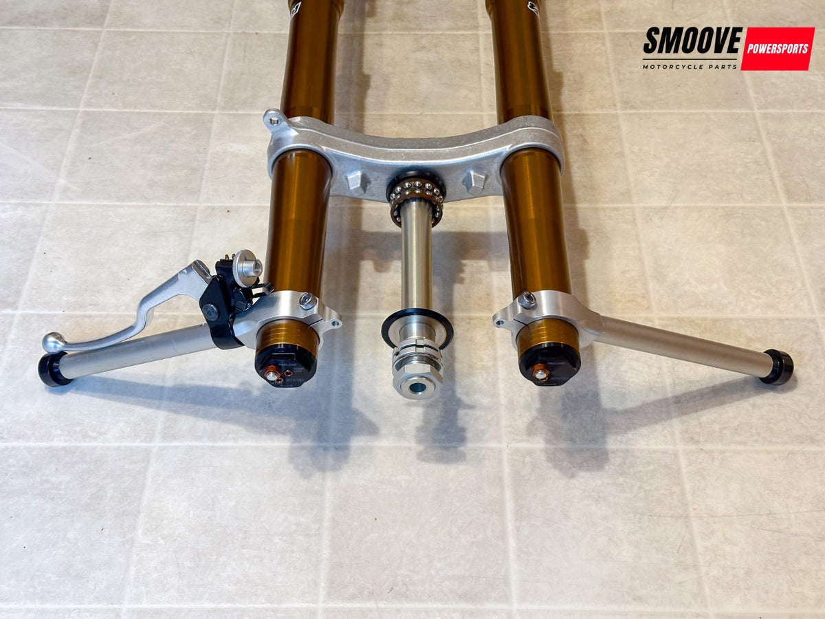 2025-2026 YAMAHA YZF R1 OEM FRONT FORKS SUSPENSION W/ TRIPLE TREE & CLIP ONS