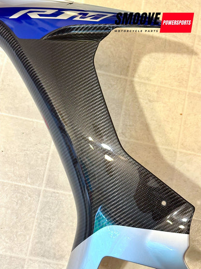 2015-2019 YAMAHA YZF R1M OEM CARBON FIBER LEFT RIGHT FAIRING SET + FRONT COWLING