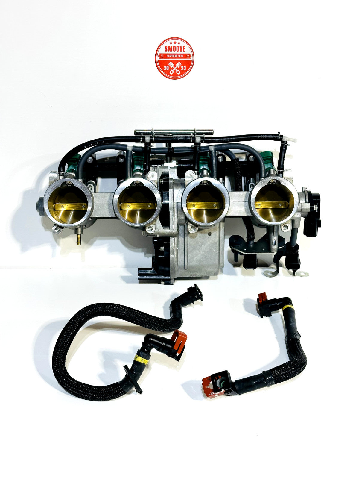 2024-2025 KAWASAKI NINJA ZX10R OEM THROTTLE BODY BODIES + INJECTORS & FUEL LINES
