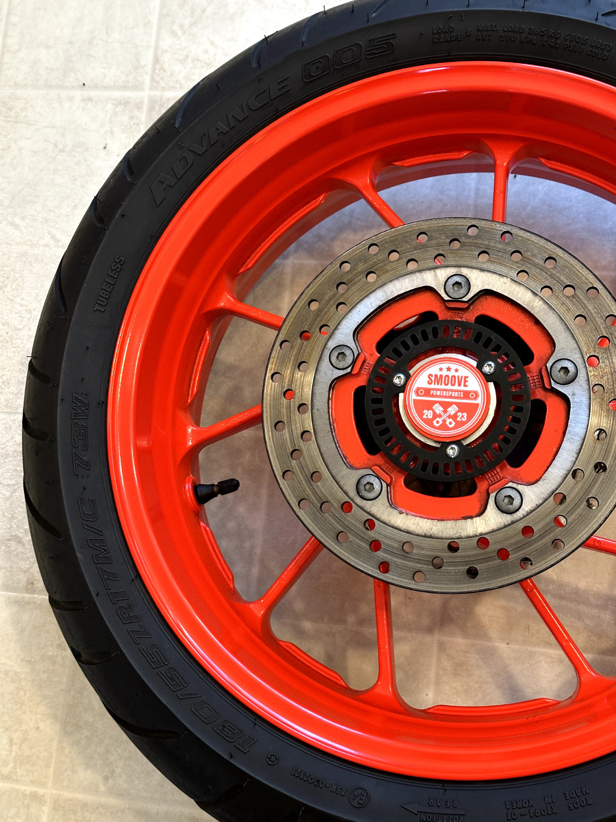 2022-2025 YAMAHA YZF R7 OEM REAR BACK WHEEL RIM SPROCKET ROTOR & TIRE ORANGE