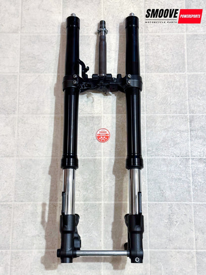 2017-2020 YAMAHA MT-09 MT09 OEM FRONT FORKS SUSPENSION FORK & TRIPLE TREE + AXLE