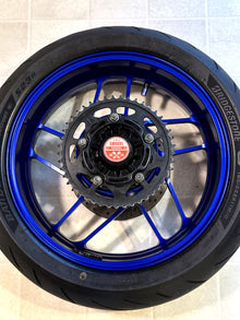 2021-2025 YAMAHA MT09 MT-09 SP OEM REAR BACK WHEEL RIM TIRE SPROCKET ROTOR BLUE