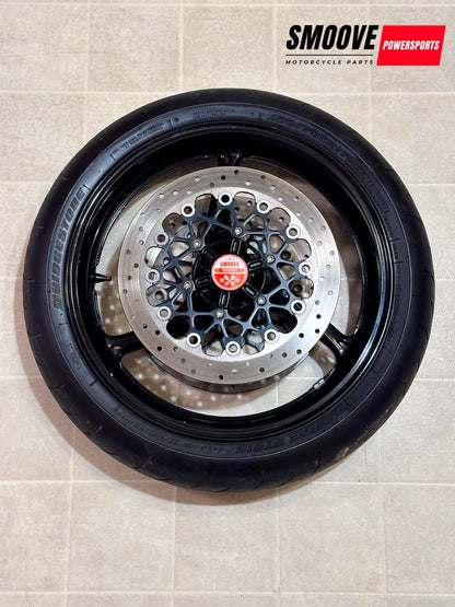 2011-2026 SUZUKI GSXR750 GSXR 750 OEM FRONT WHEEL RIM ROTORS TIRE MINT BLACK