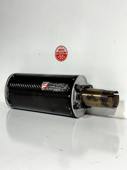 2006-2007 YAMAHA YZF R6 TWO BROTHERS SILVER SERIES CARBON FIBER MUFFLER SLIP ON